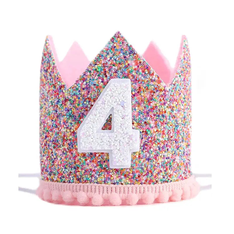 First Birthday Crown Hat For Kids Pink Party Decor Cute Birthday Party Hat For Boys And Girls