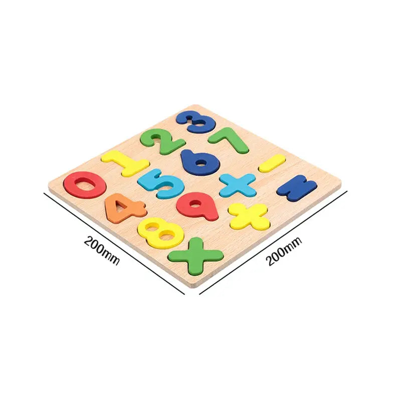 Montessori Wooden Puzzle For Kids Alphabet Arithmetic Numbers And Geometric Shapes Educational Toy