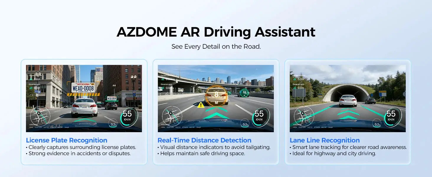 AZDOME M550 Max Dash Cam with 4K+1K+2.5K, GPS, WiFi, 150° FOV and 24h parking monitor