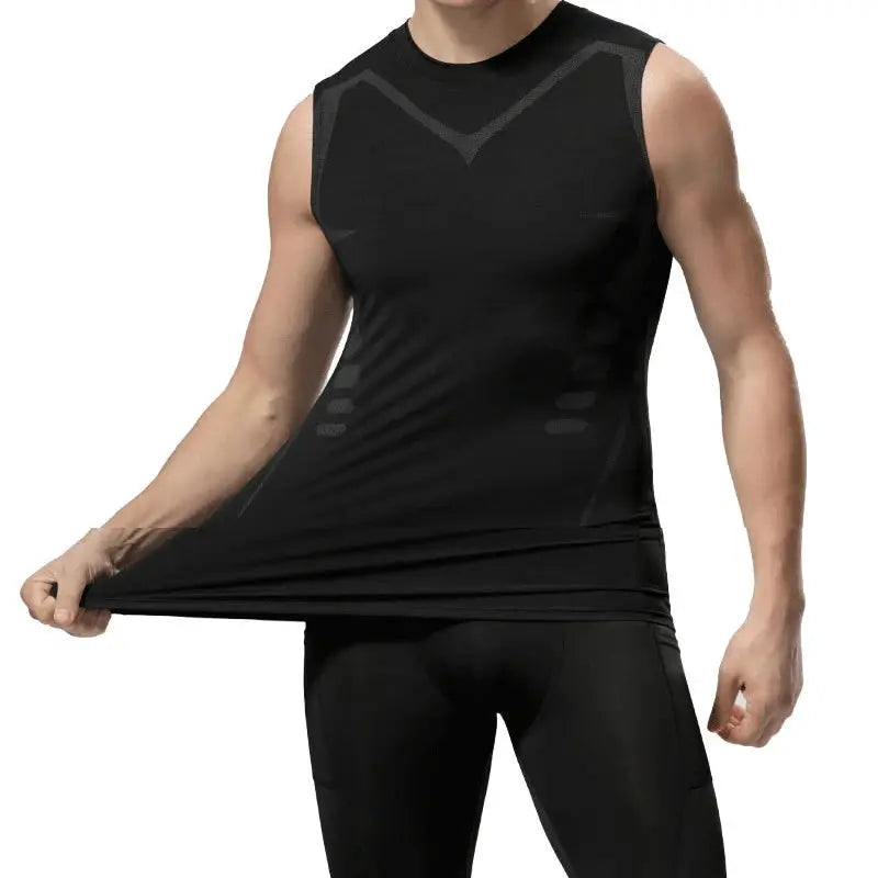 Mens SciFi Printed Black Quick Dry Athletic Vest Top For Beach And Spring Summer Sports