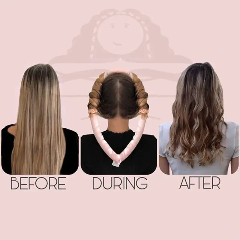 Heatless Hair Curling Headband For Women Overnight No Heat Styler For Soft Shiny Curls Hairdressing Tool 1 To 2 Sets
