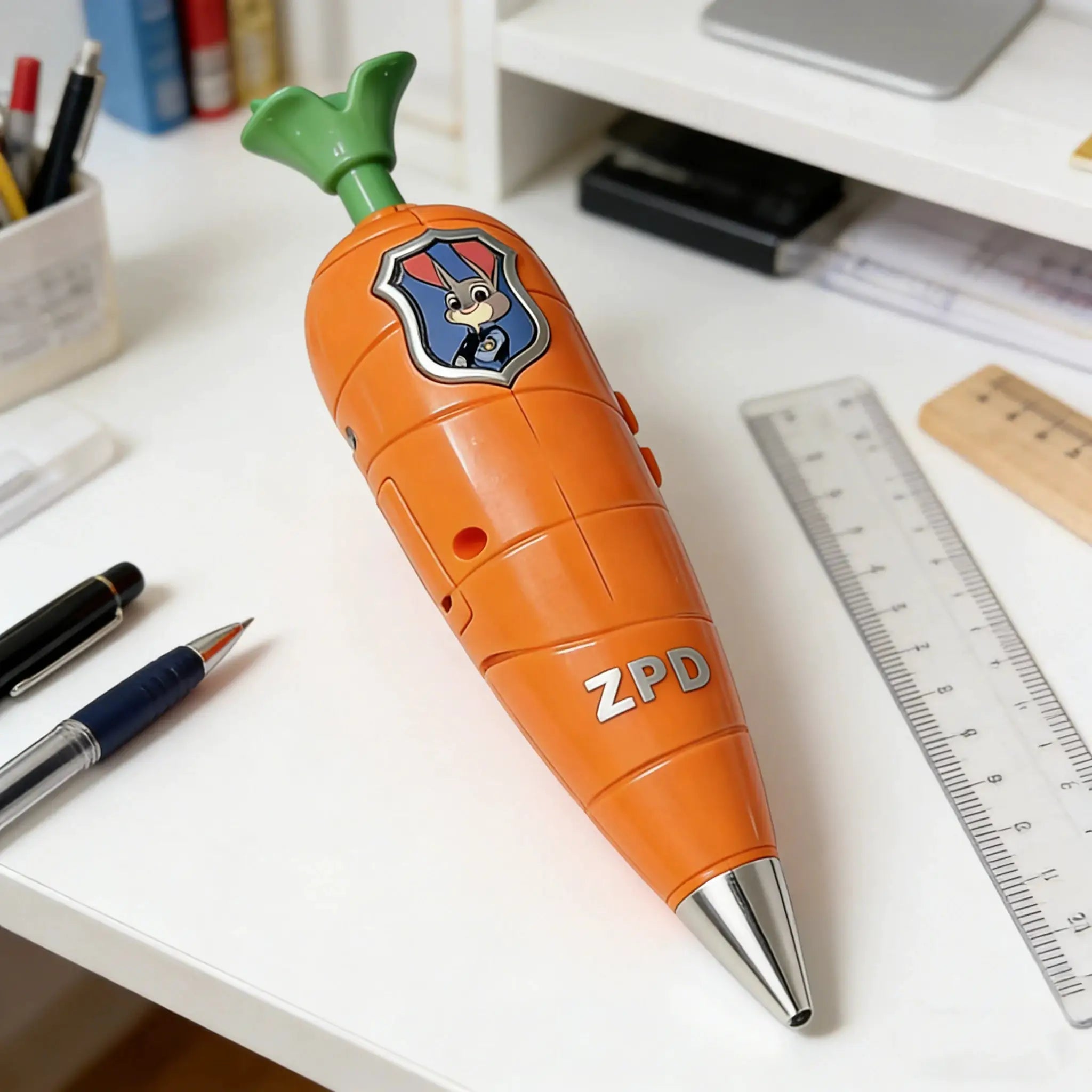Zootopia 2 Carrot Recorder Pen For Kids Judy Hopps Nick Wilde Style 60 Second Mini Voice Recorder 2 In 1 Gel Pen