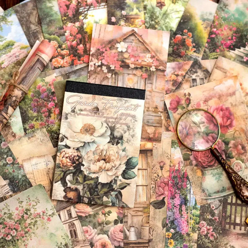 Mr Paper Garden Whisper Series Material Book 4 Styles 100 Pcs Bottoming Paper For Scrapbooking And Journaling