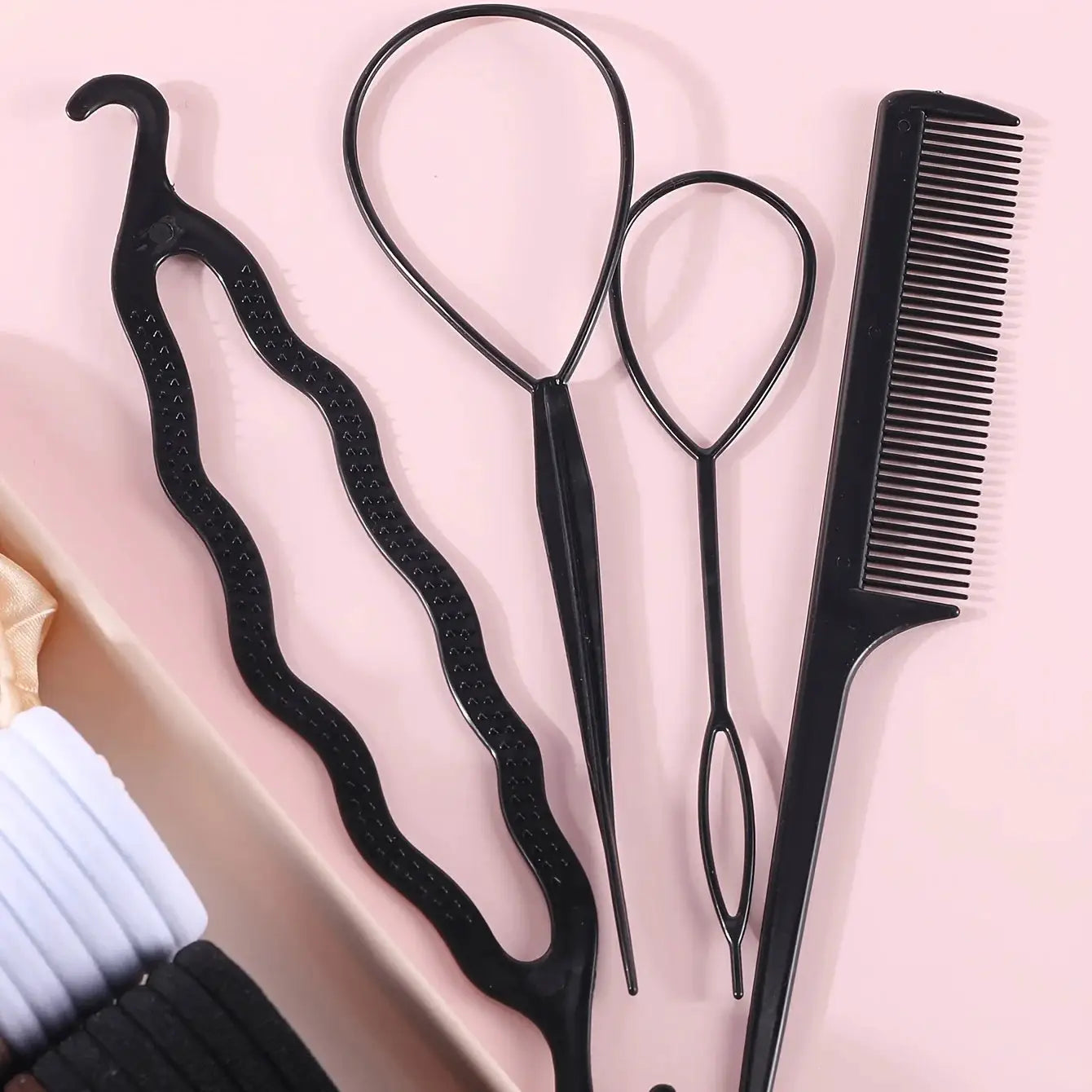 1109 Piece Women Hair Accessories Set For Dark Hair Elastic Seamless Ponytail Scrunchies Small Rubber Bands Headbands
