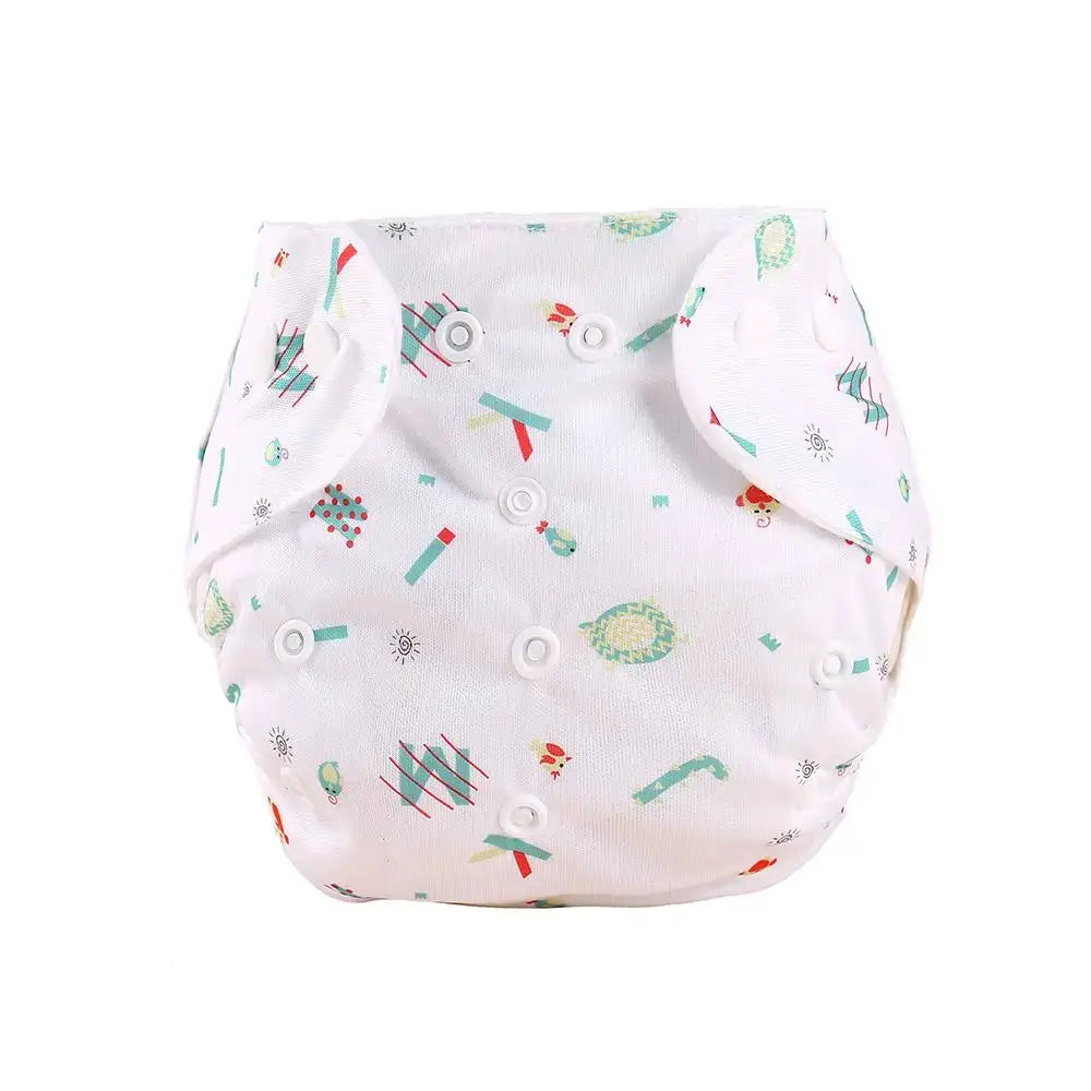 Eco Friendly Washable Reusable Cloth Diapers For Babies Grid Pattern Cotton Adjustable Training Pants 1 To 3 Years