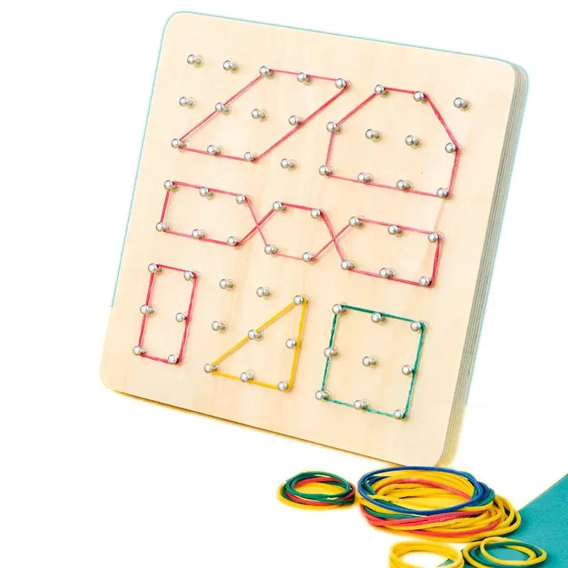 Montessori Rubber Tie Nail Boards Set With Cards For Baby And Preschool Kids Creative Graphics Educational Toy