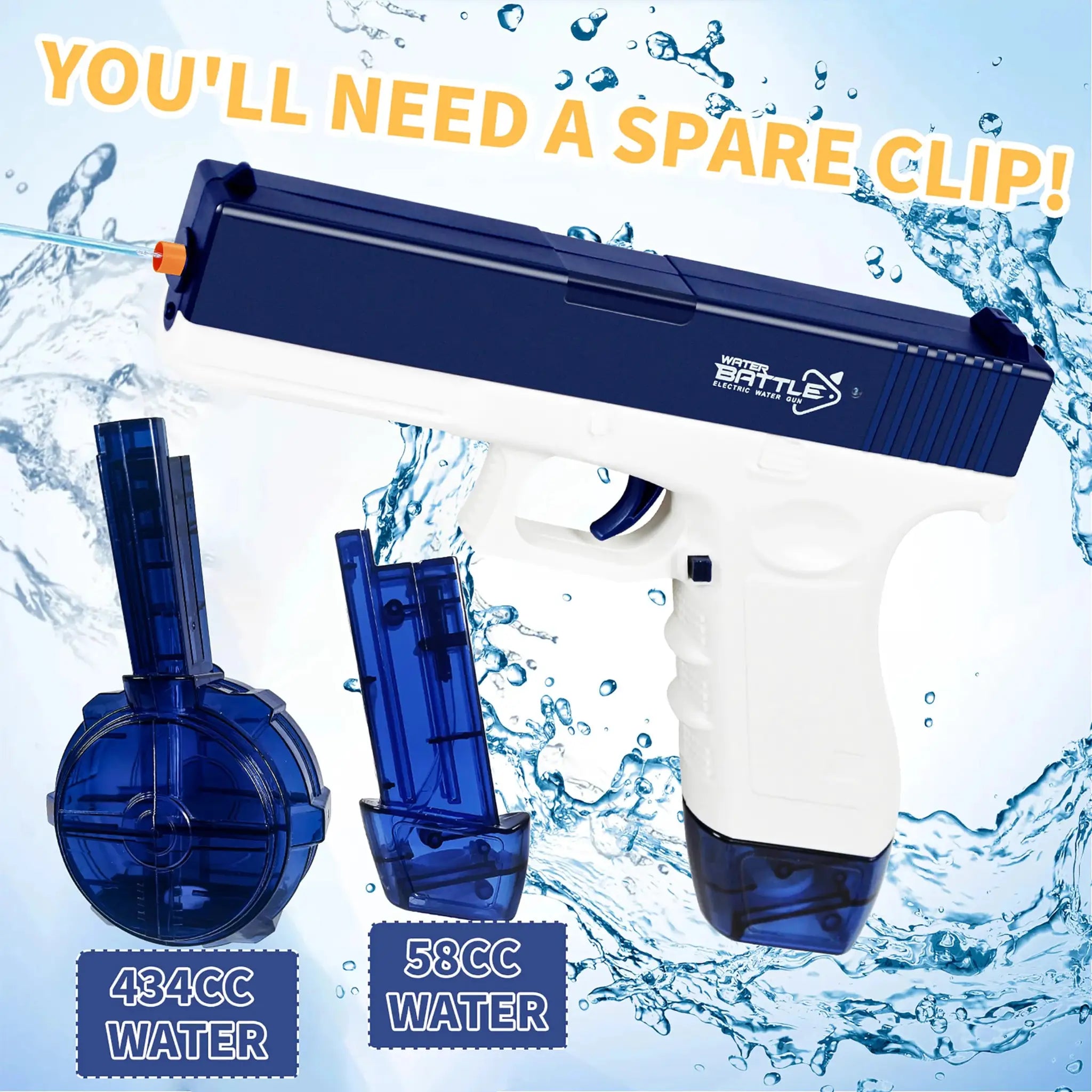 Rechargeable Electric Water Gun With Automatic And Manual Spray Modes For Adults And Kids 32 Feet Range