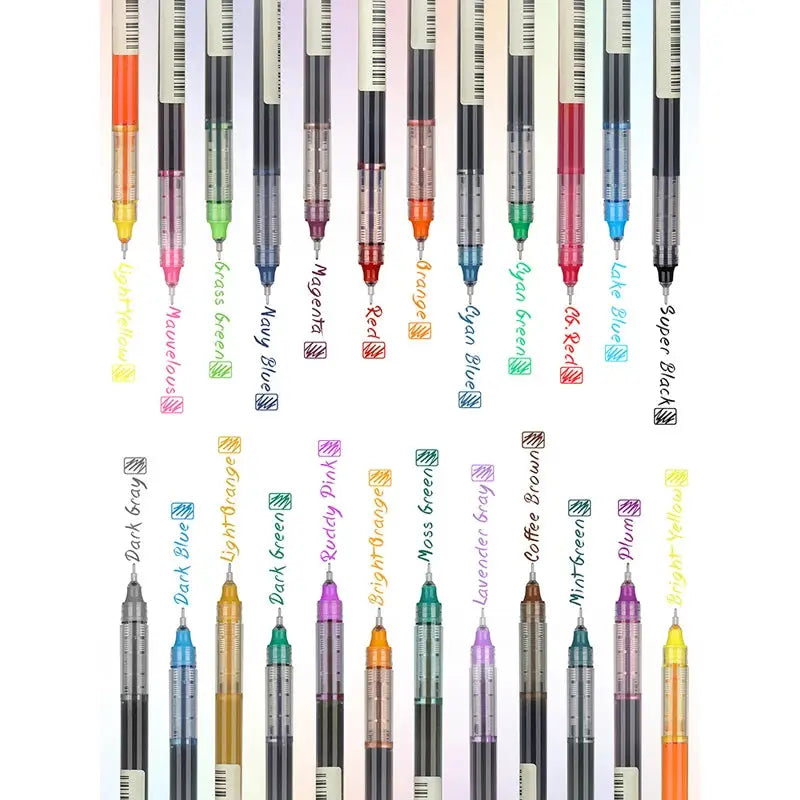 Gel pen set by Simples Market, 10-color 0.5mm liquid gel pens with quick-drying, bright assorted colors