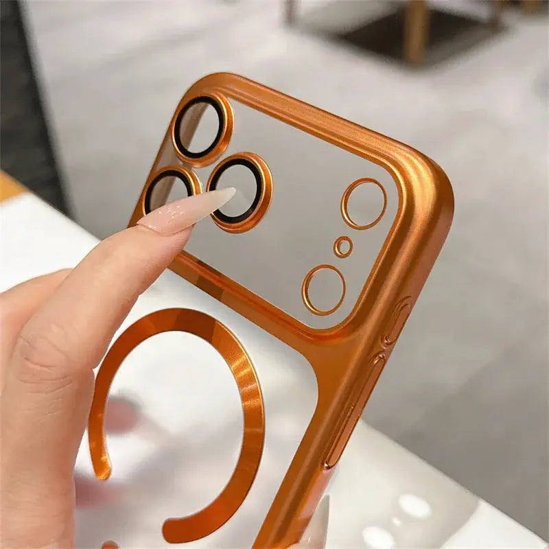 LuxeCase Luxury Matte Transparent MagSafe Phone Case For iPhone 15 16 17 Slim Shockproof Protection