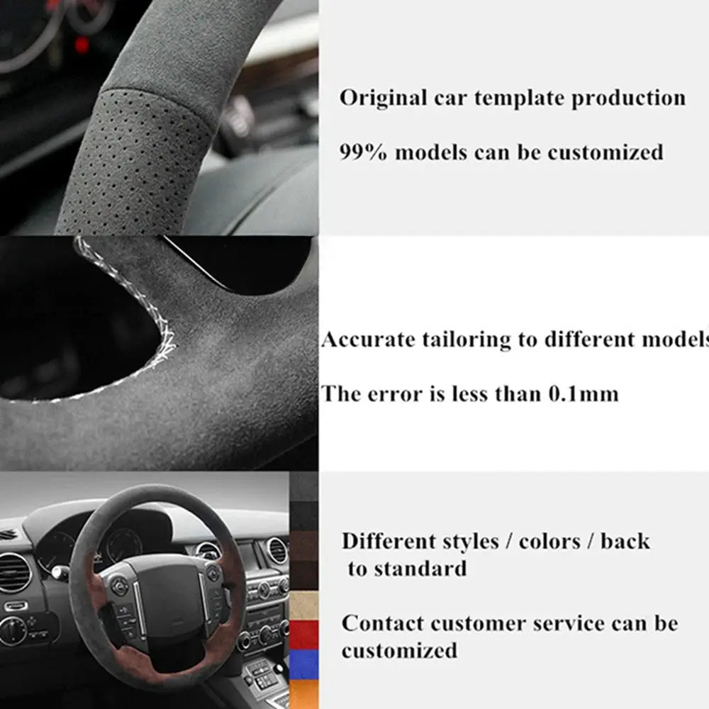 Steering wheel cover, suede, by Simples Market for Seat Leon 5F Mk3/Ibiza 6J/Tarraco/Arona/Ateca/Alhambra