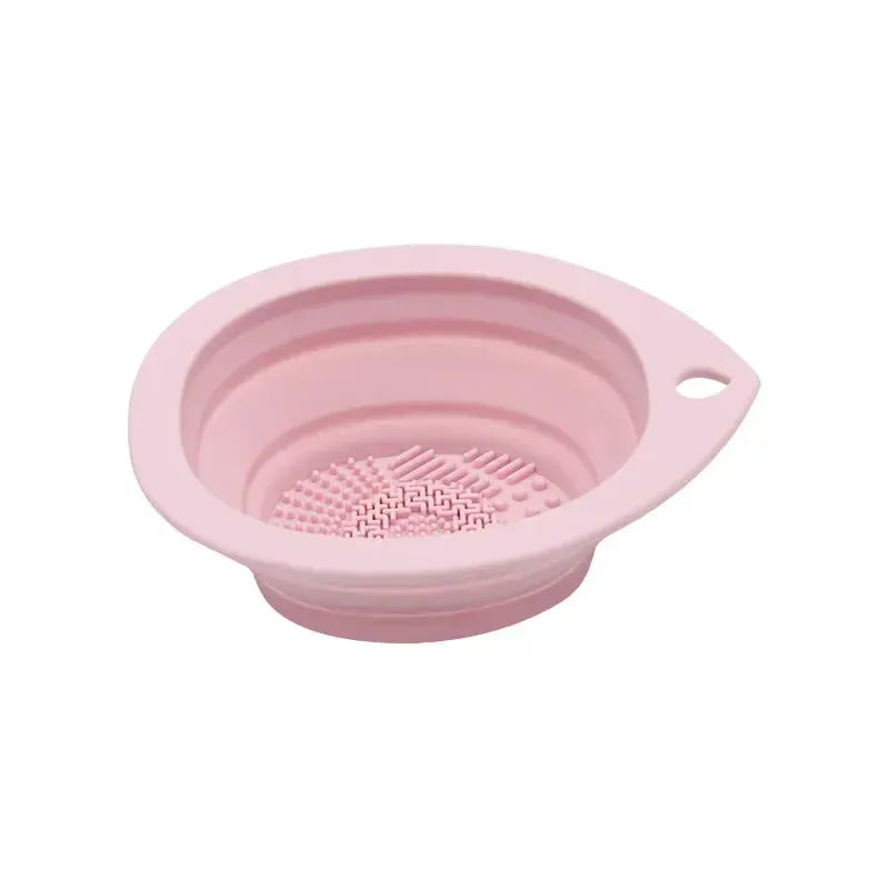 Silicone Makeup Brush Cleaner Folding Cleaning Bowl For Powder Puff And Eyeshadow Brushes Soft Mat Beauty Tools Scrubber