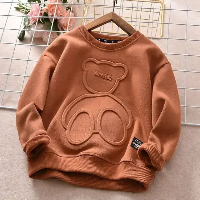 Kids Autumn Cotton Bear Hoodie - Simples Market