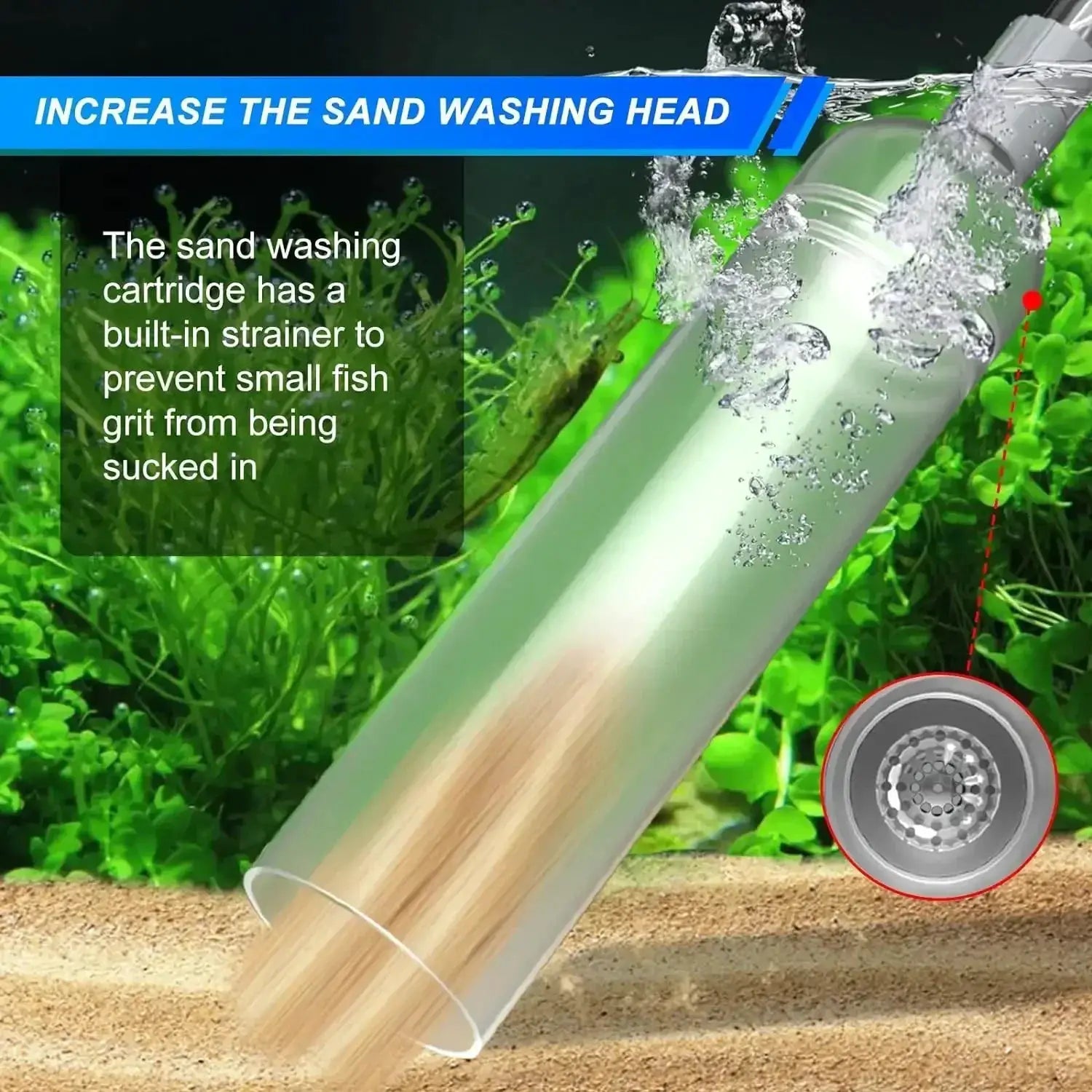 Fish tank siphon vacuum gravel cleaner kit with extension tube, Simples Market, transparent tube