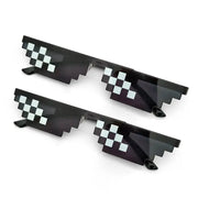 Mosaic Pixelated Sunglasses Two Pack Vintage Mosaic Pattern With Mirror UV400 Lenses For Men And Women