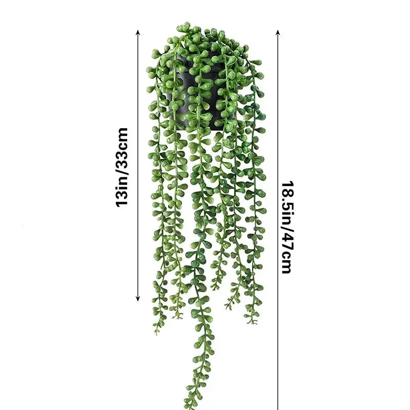 90cm hanging artificial plant vine with green plastic ivy leaves for home decor