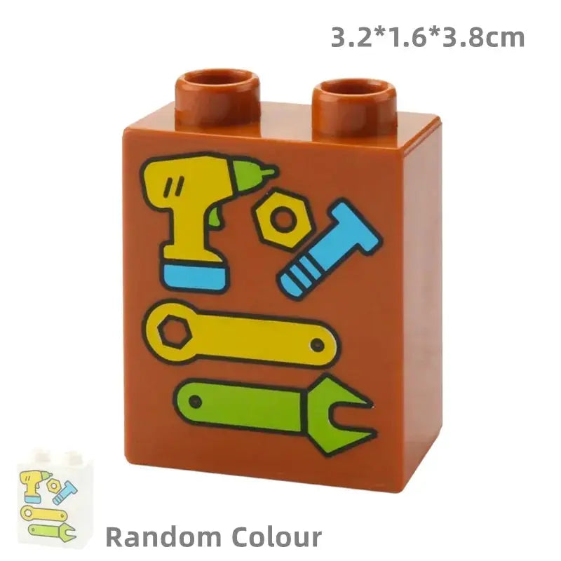 Big Building Blocks Compatible With Large Bricks Road Plates Car Parking Fuel Station Traffic Educational Toys For Kids