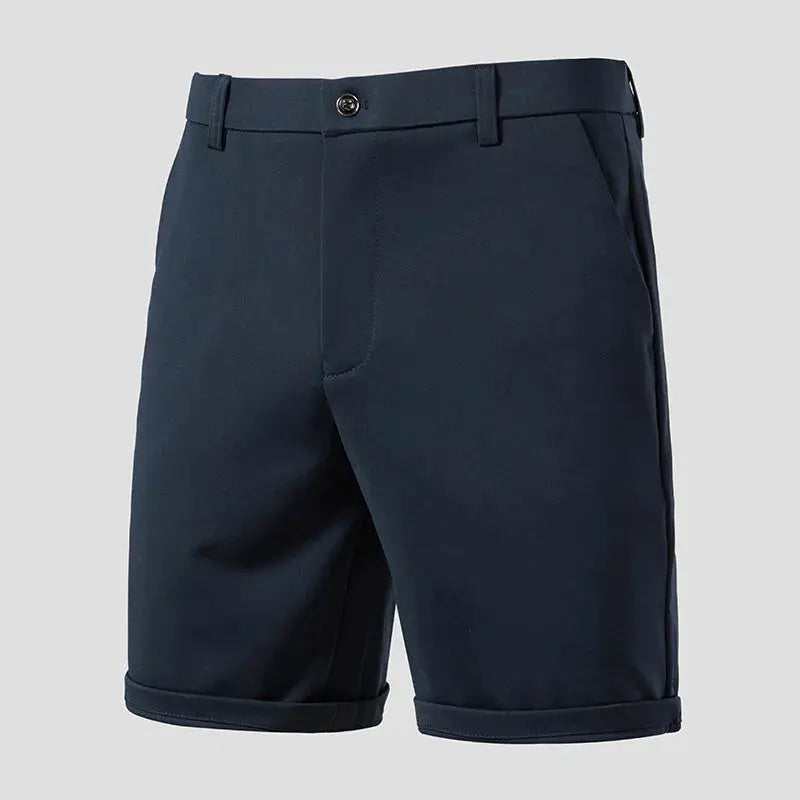 Simples Market New Classic Fit Men's Stretch Bermuda Shorts, navy lightweight quick-dry fabric