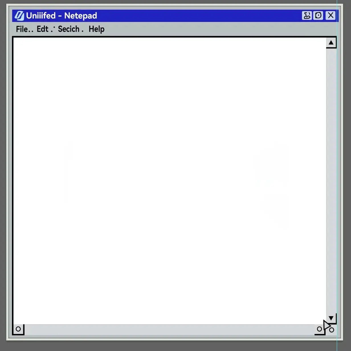 50-Page Retro Computer Drawing Tools Pattern Notepad by Simples Market, classic blue netepad window with white page
