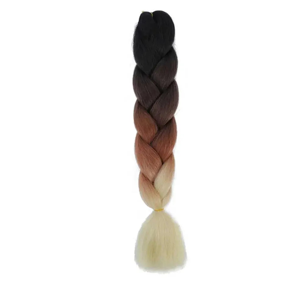Simples Market 24in jumbo braiding hair extension, Afro ombre crochet braid in black to blonde gradient