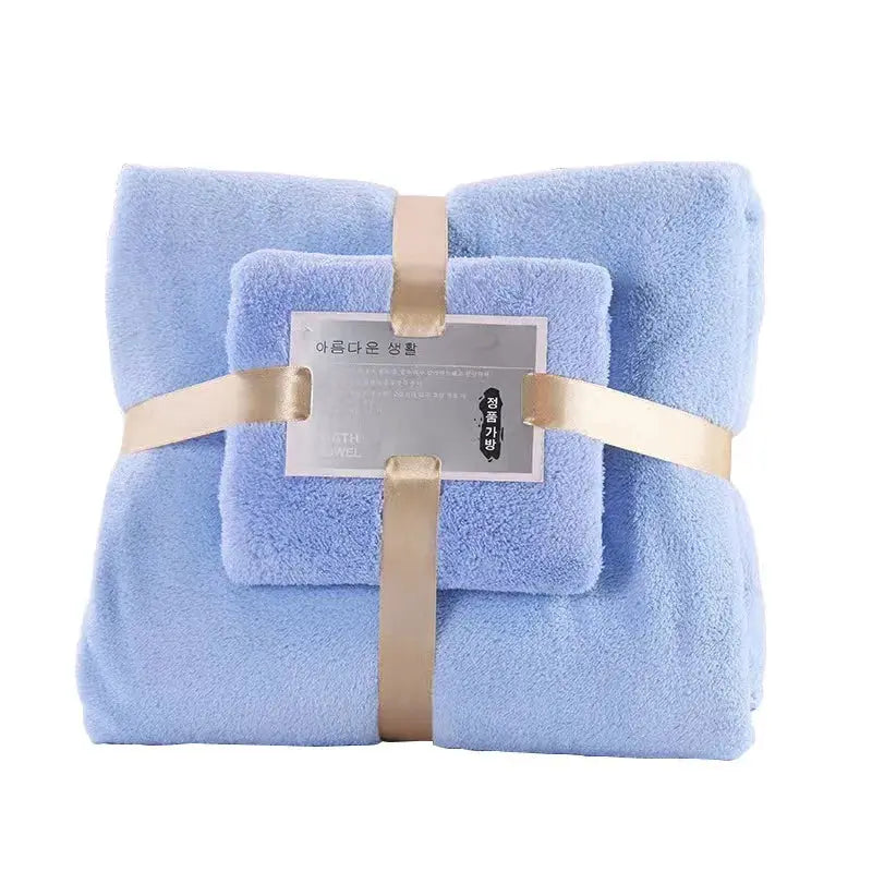 SoftWeave Luxury Bath Towel Set 2 Pack Ultra Soft Quick Dry Towels 100 Percent Polyester For Gentle Skin Everyday Use