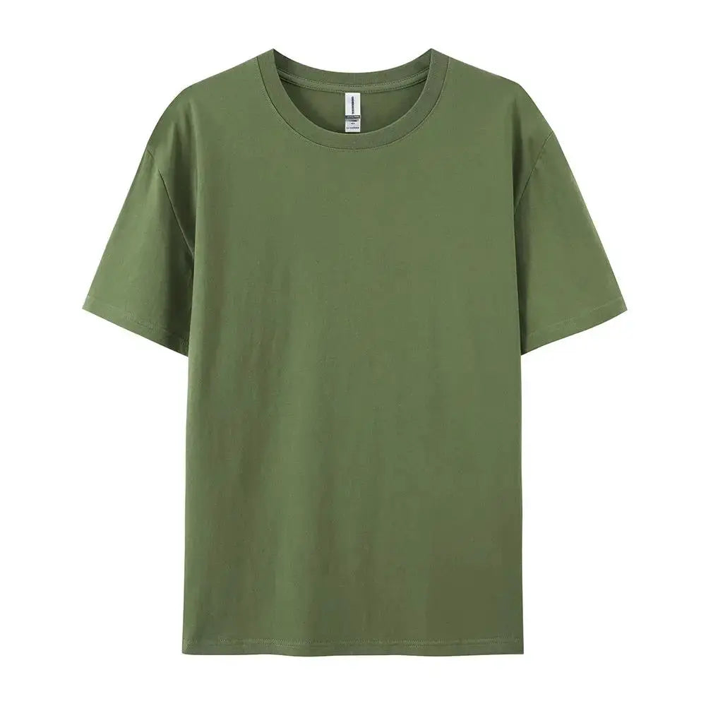 One Hundred Percent Cotton Solid T Shirts For Men And Women Short Sleeve Casual Wear Soft Tees