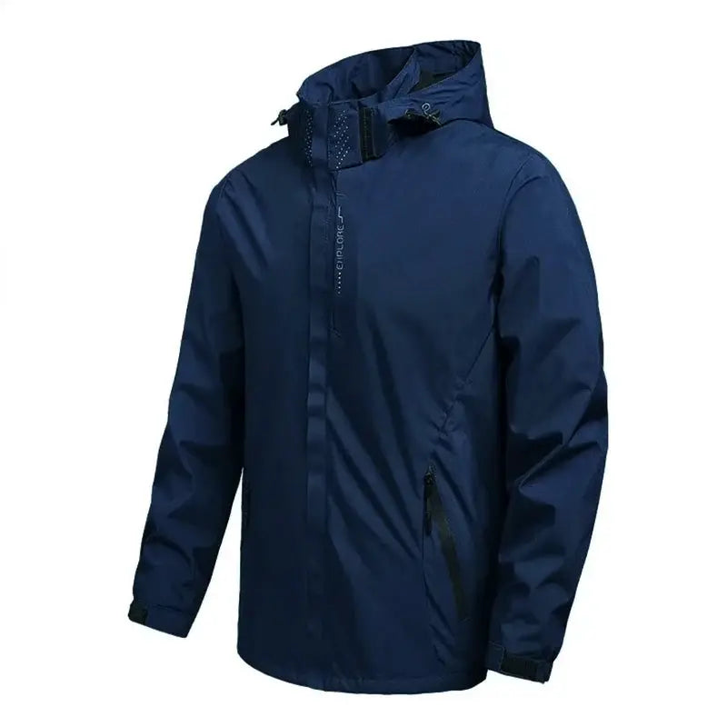 Men Outdoor Waterproof Raincoat Lightweight Cycling Coat With Hood Streetwear Hiking Windproof Jacket