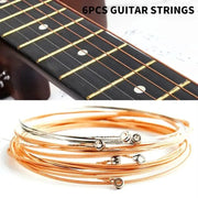 6 Piece Copper Guitar Strings Set 1 To 6 For Classical Acoustic And Folk Guitars With Premium Quality Construction