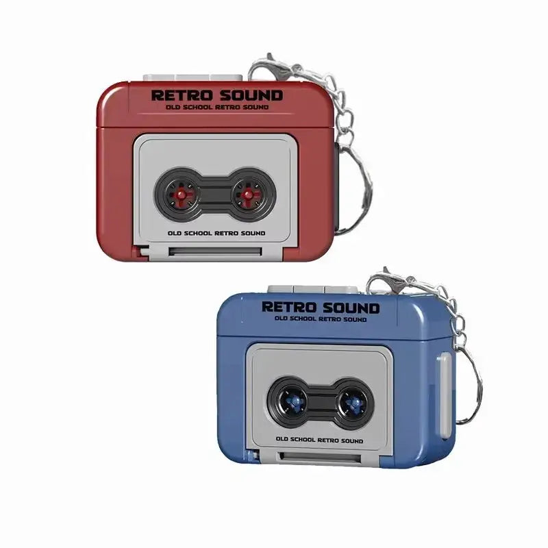 Retro Tape Recorder Keychain Mini Recording Pendant Personalized Music Box Gift for Couple Birthday