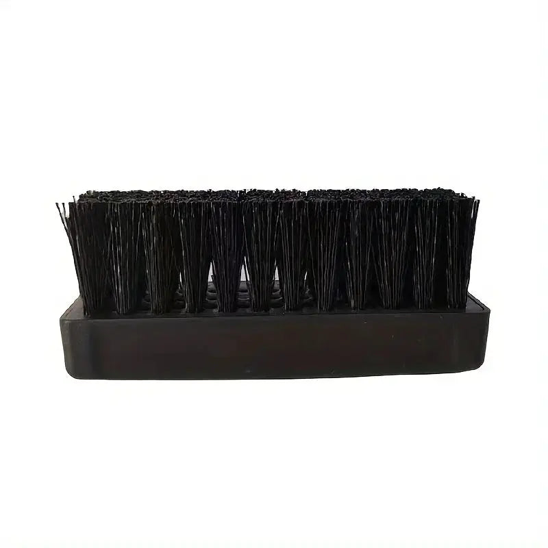 Simples Market 2pcs dual-strength plastic shoe brush set with black bristles on a black base