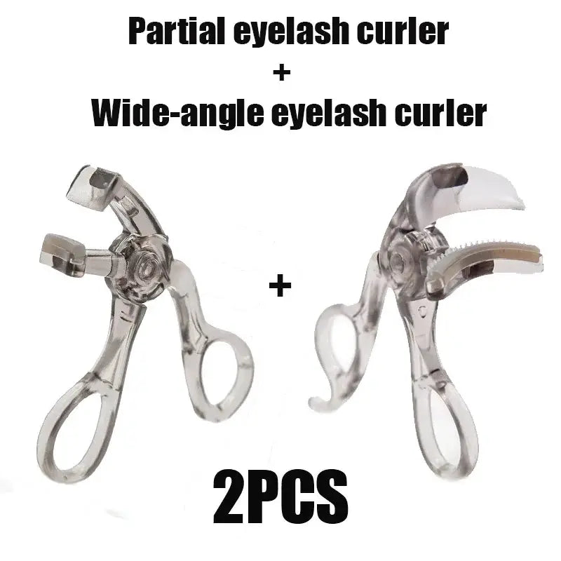 Dual Type Eyelash Curler With Comb Wide And Partial Clip Options Waterproof Long Lasting Natural Curl Unisex Certified