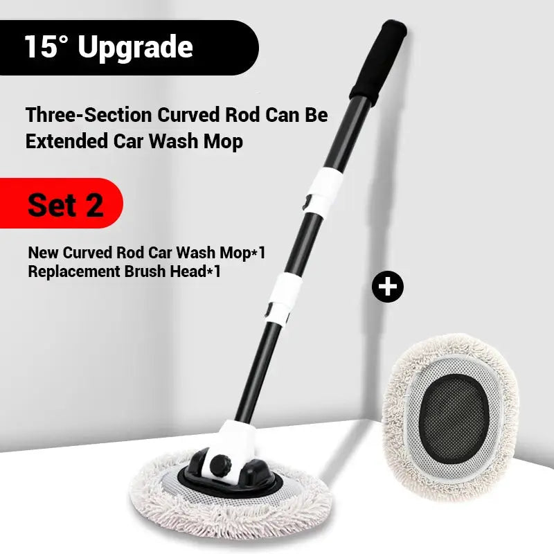 ProClean Telescoping Car Wash Brush With Soft Chenille Fibers And 90 Degree Rotating Head For Scratch Free Cleaning