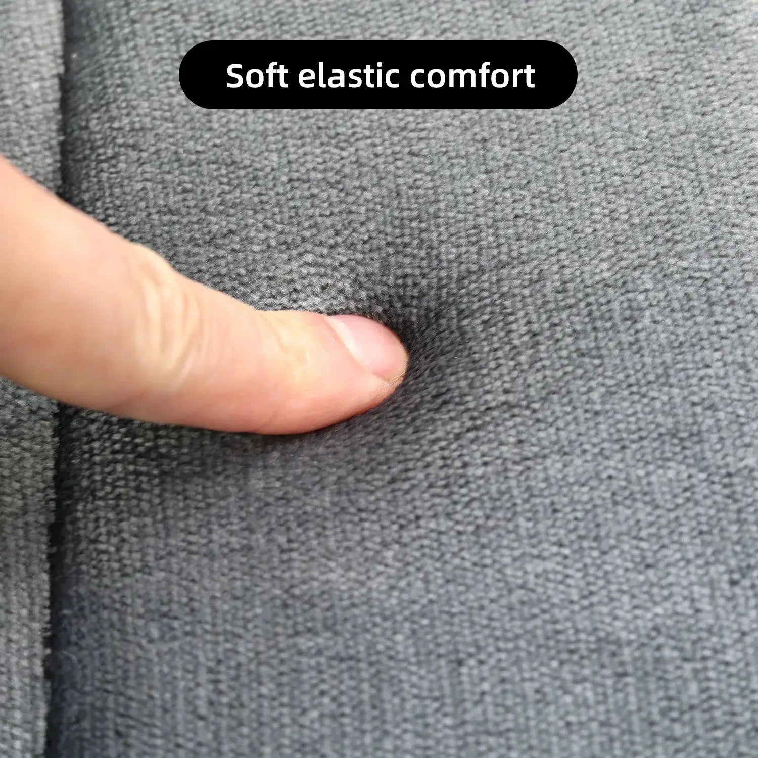 Coral velvet bathroom mat; close-up of soft gray plush fabric with textured pile.