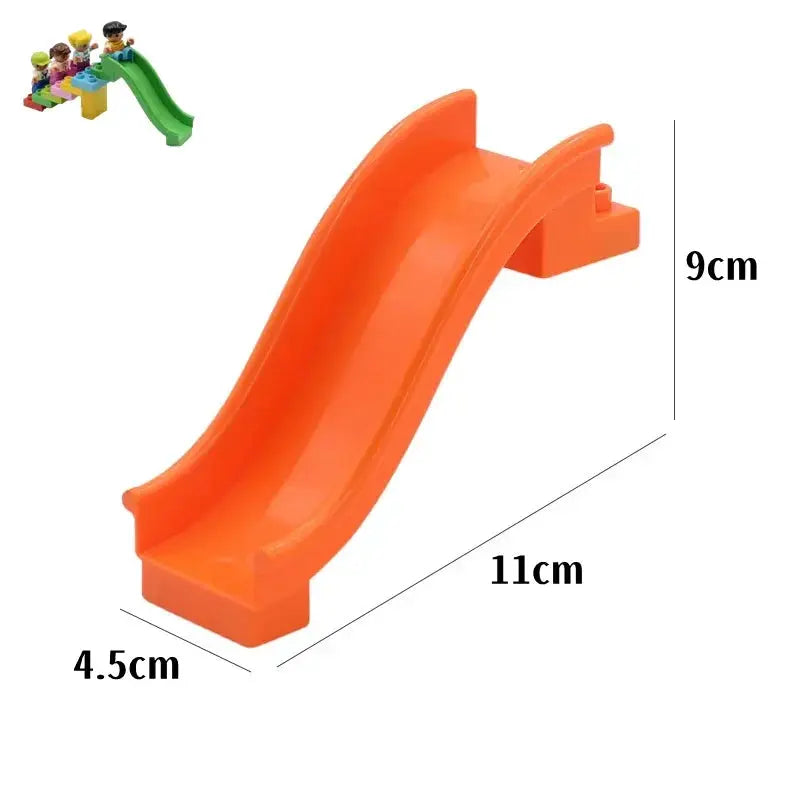 Big Building Blocks Duplo Compatible Large Brick Ferris Wheel Seesaw Slide Swing Educational Toy For Kids