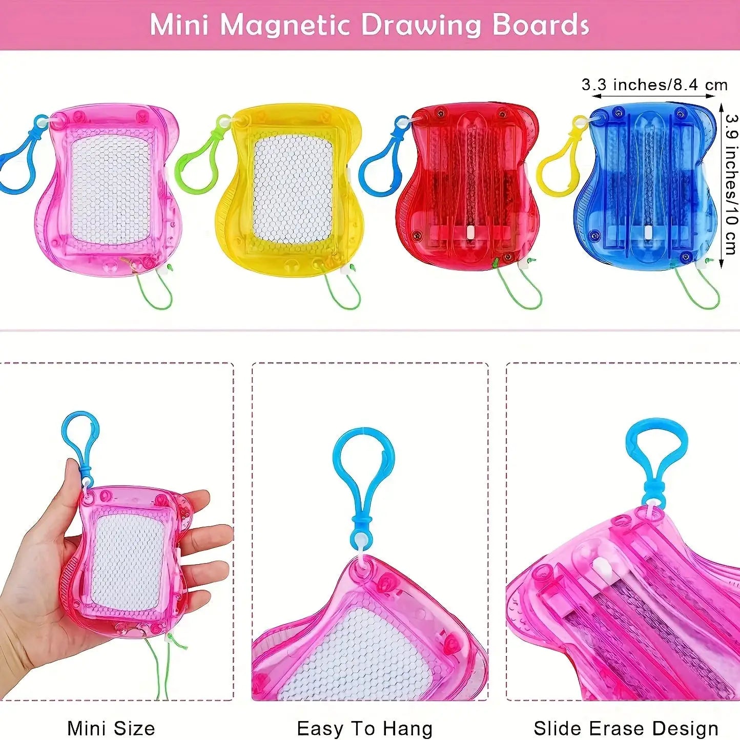 Mini Magnetic Drawing Boards With Keychain Erasable Doodle And Sketch Pad For Kids Ages 3 To 6 Birthday Gifts