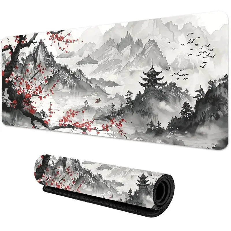 Sakura Scenery Large Extended Anti Slip Rubber Gaming Mouse Pad Desk Pad For Office And Gaming