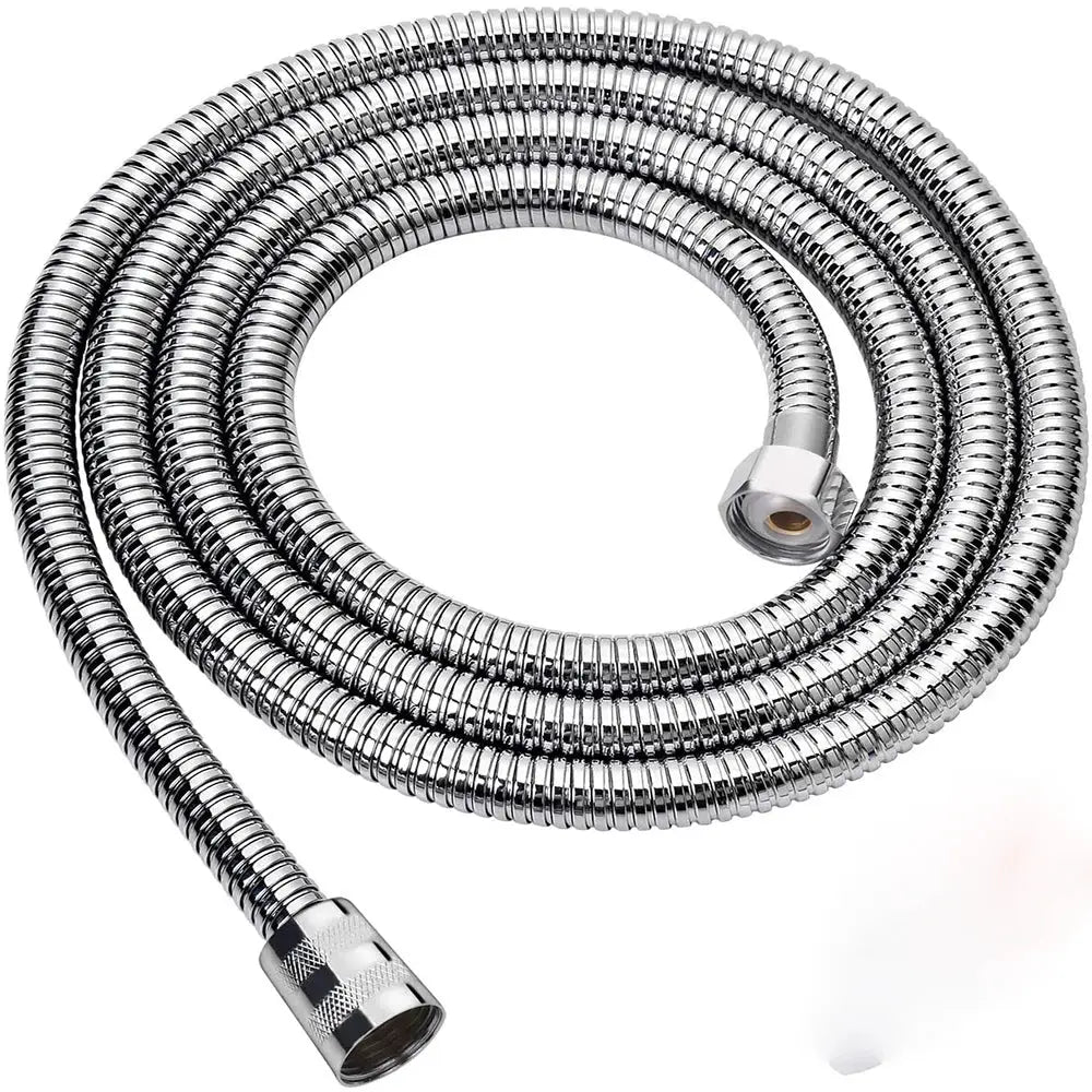 Black SUS 304 Stainless Steel Flexible Shower Hose 1.5M 2M Long Water Extension For Bathroom