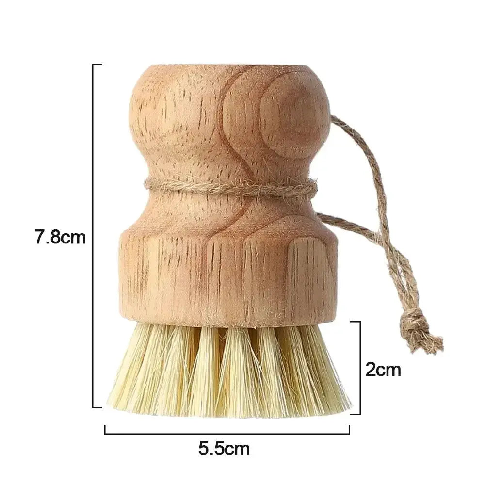 2 Piece Set Wooden Dish Brush With Natural Sisal And Coconut Fiber Eco Friendly Zero Waste Kitchen Cleaning Tools