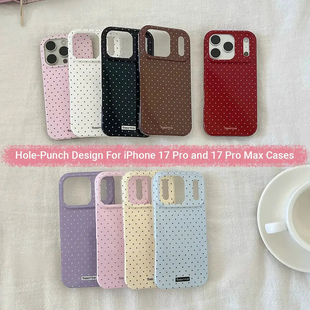 Polka Dot iPhone Case Ultra Slim Shockproof For iPhone 11 12 13 14 15 16 17 Pro Max And Air