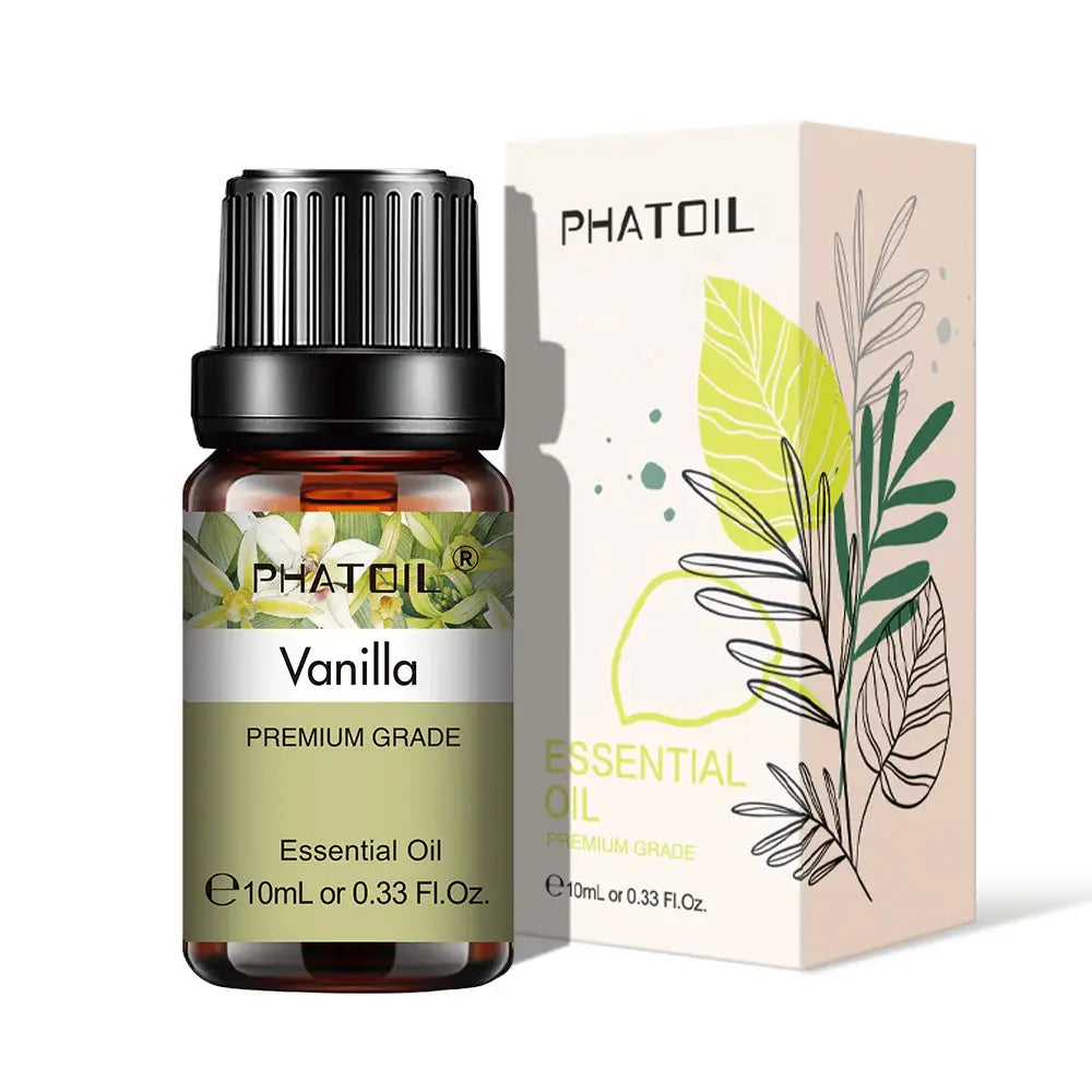 PHATOIL 10ml Natural Plant Essential Oil Eucalyptus Lavender Bergamot Vanilla Peppermint For Diffuser