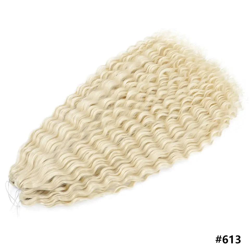 Ariel Curls crochet hair extension water-wave 613 blonde synthetic, Simples Market
