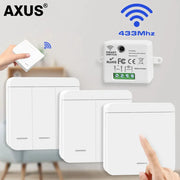 Wireless RF 433MHz Light Wall Switch Relay Receiver For LED Lamps 1 2 3 Gang Panel Remote Control 10A 110V 220V