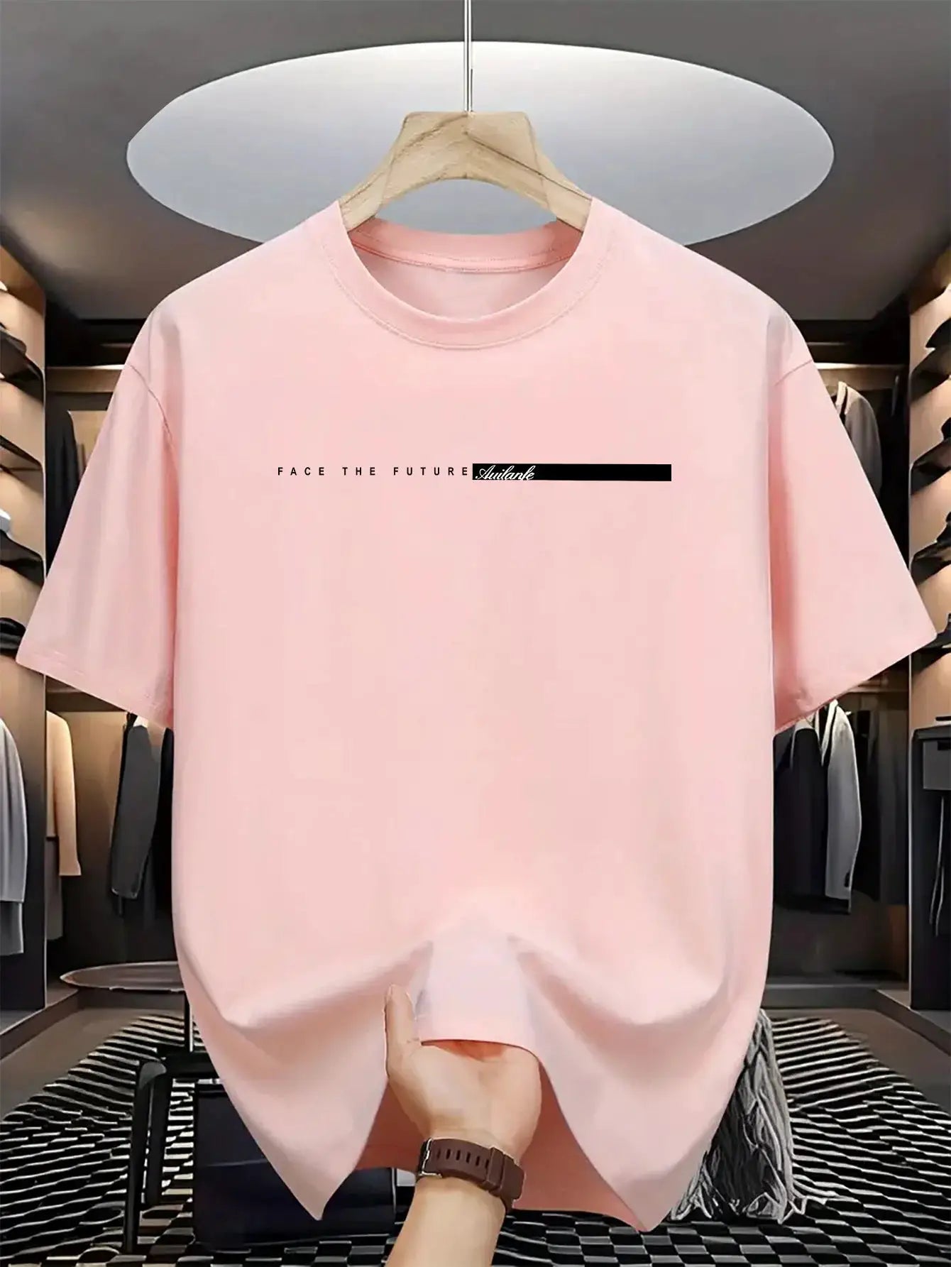 Summer Men 100 Percent Cotton Casual Loose Fit Large Letter Print Round Neck Short Sleeve T Shirt Unisex High Street