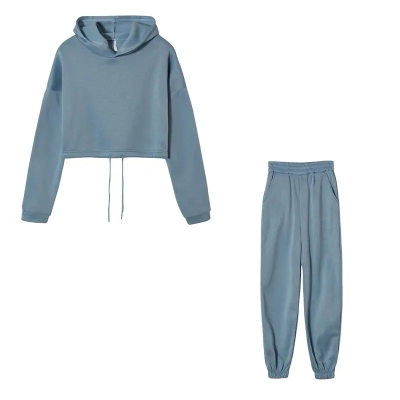Fashion Trend Womens Long Sleeve Sports Casual Two Piece Set Lightweight Knit Blend With Stretch For Comfort