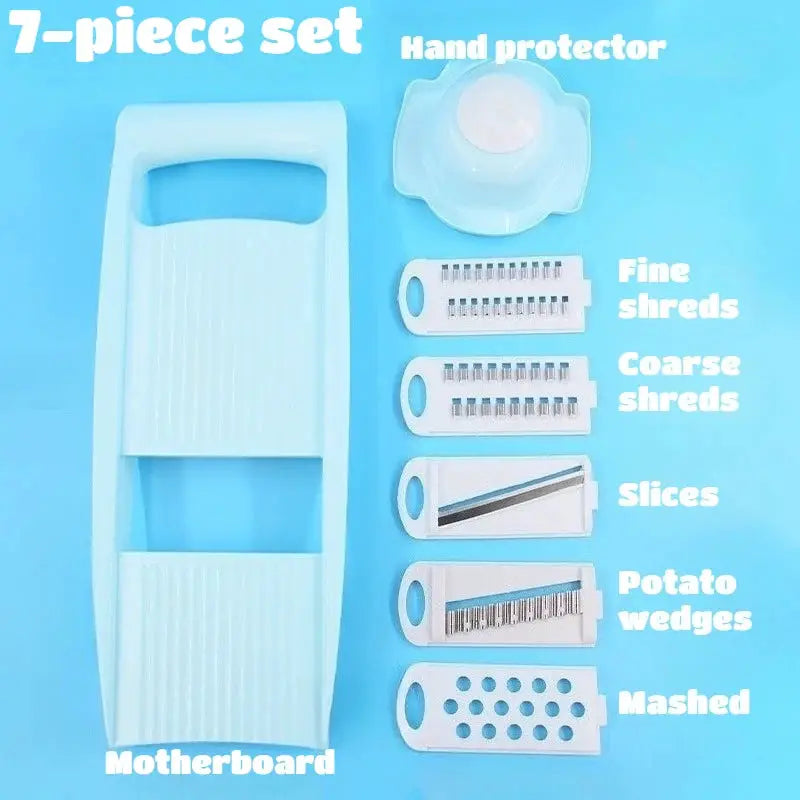 5 In 1 Vegetable Fruit Slicer Multifunctional Manual Food Grater Cutter Potato Chopper Kitchen Veggie Dicer Gadgets