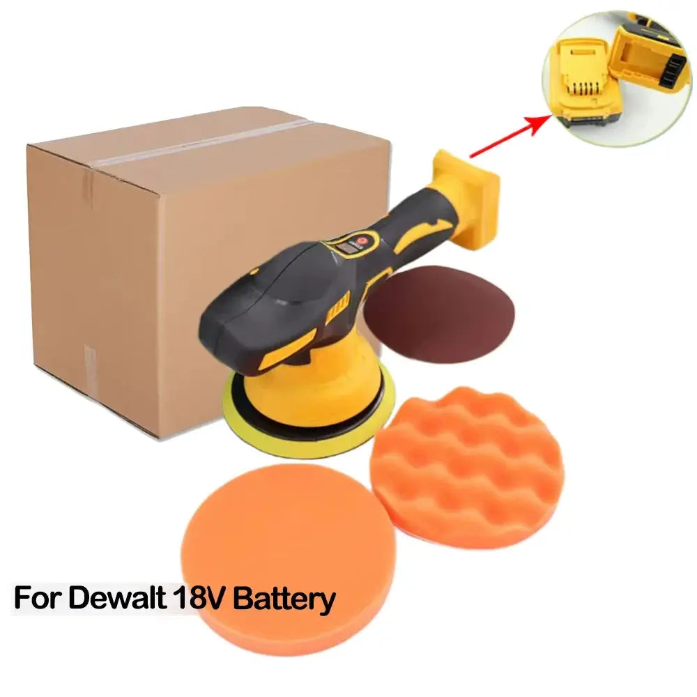 8 Gear Adjustable Cordless Car Polisher 18V Battery Compatible For Waxing Sanding Sealing Glazing MT Dewalt Milwaukee
