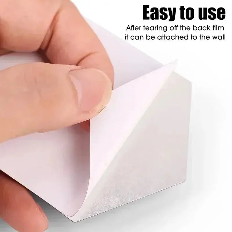 Hexagon acrylic mirror wall tiles (5pcs) with peel‑and‑stick backing for easy removable installation, Simples Market