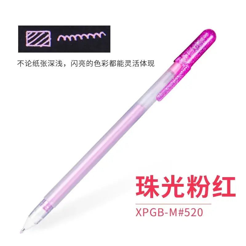Sakura Gelly Roll gel pen pink glitter, translucent pink barrel, medium point