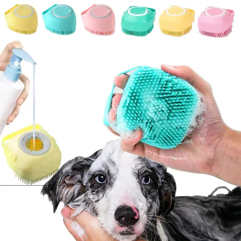Silicone Bath Massage Gloves For Dogs And Cats Soft Safe Pet Grooming Gloves For Bath Time