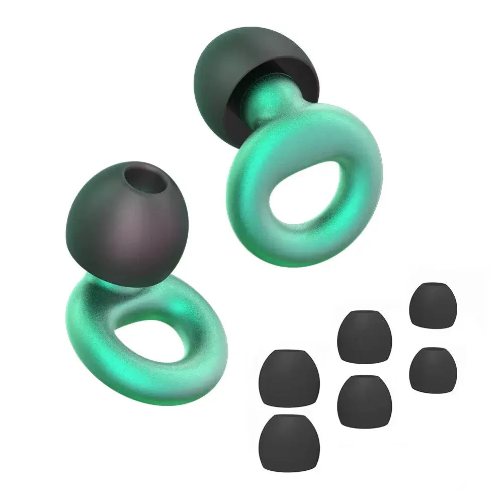 HUAK Quiet Ear Plugs Noise Reduction Reusable Hearing Protection 8 Soft Silicone Ear Tips XS S M L Sleep Swim Work
