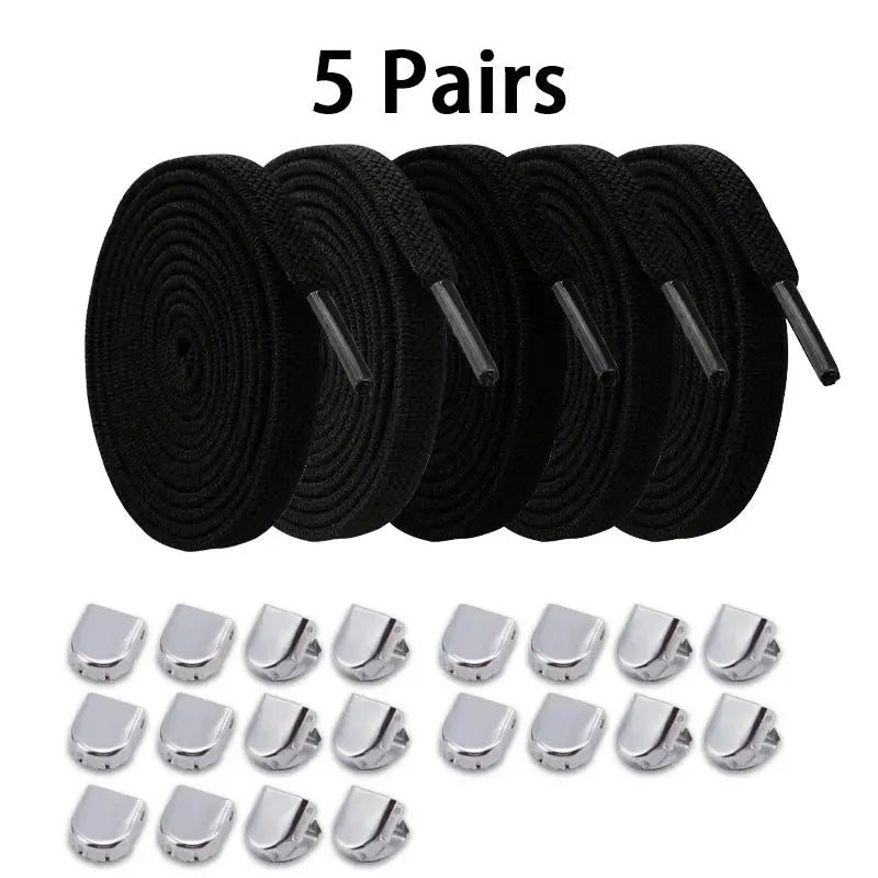 FlexFit No Tie Elastic Shoelaces One Size Fits All Adults And Kids Quick Slip On Shoes